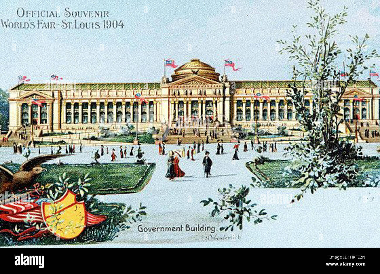 Cette pièce souvenir de l'exposition Louisiana Purchase de 1904 commémore la foire historique tenue à Saint Louis, Missouri. L'exposition célébrait le centenaire de l'achat de la Louisiane et présentait des expositions sur la culture, la technologie et le progrès. Banque D'Images
