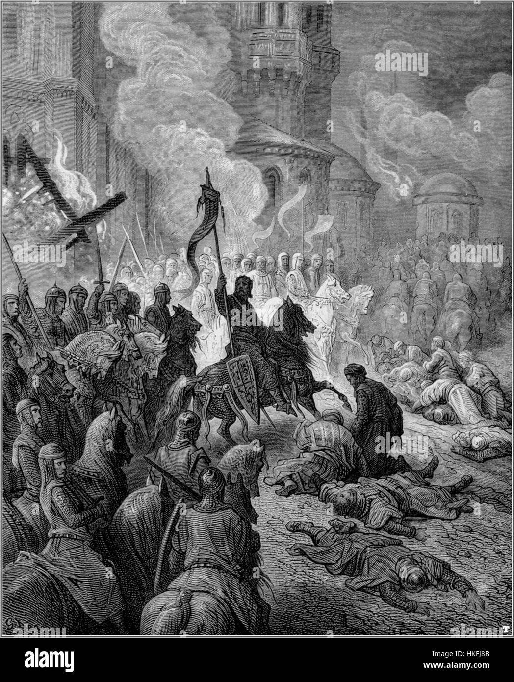 Gustave dore croisades l'entrée des Croisés à Constantinople Banque D'Images