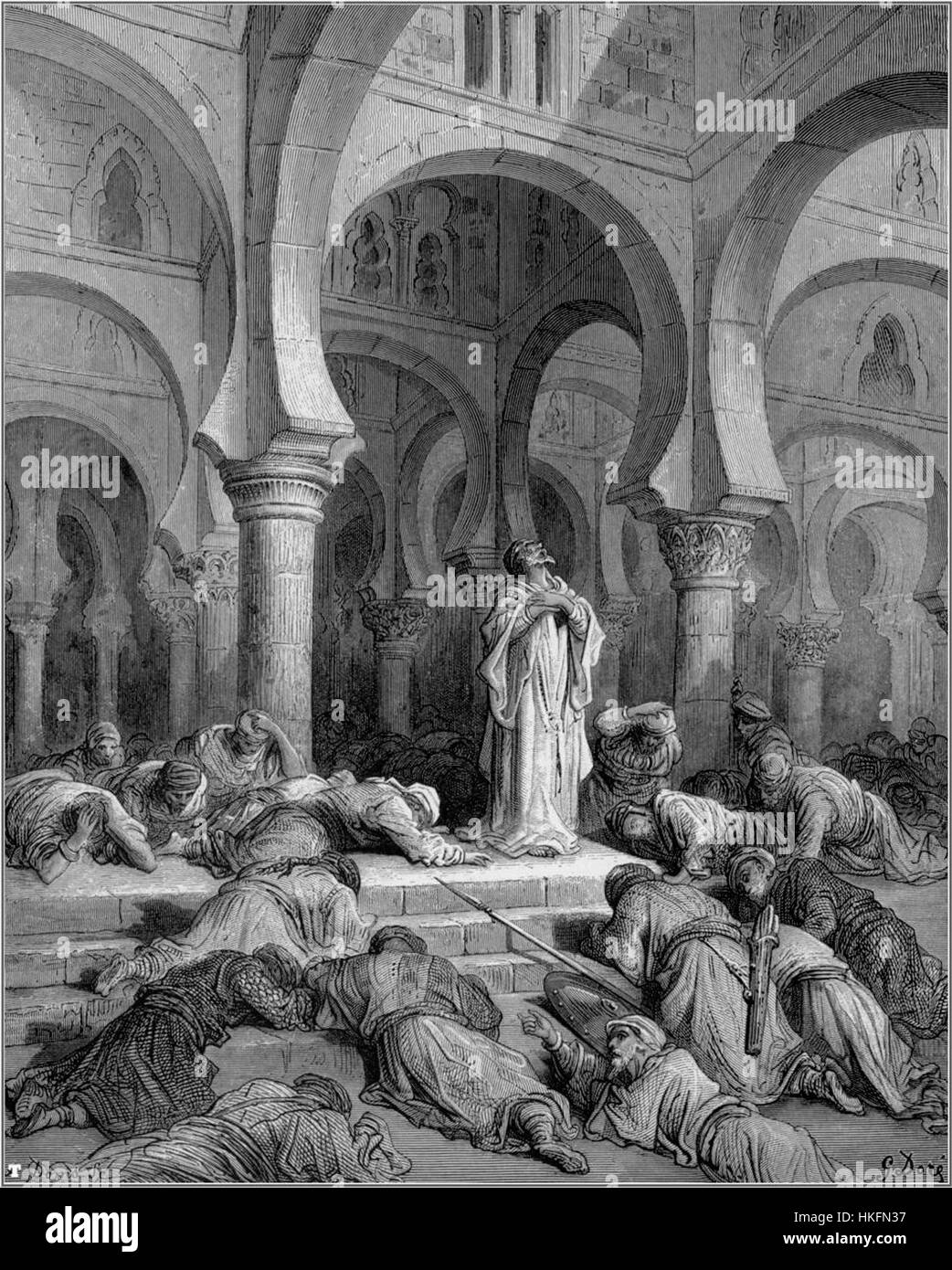 Gustave dore croisades invocation à Muhammad Banque D'Images