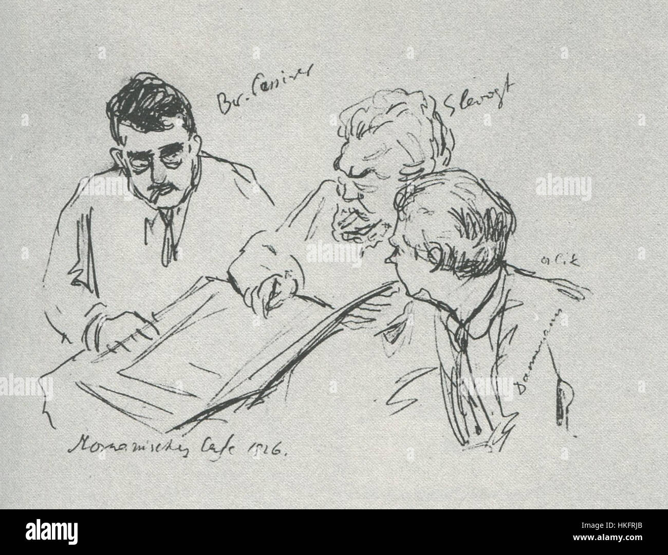 Cette œuvre de Cassirer, Slevogt et Dammann reflète le style collaboratif des artistes européens du XXe siècle. Il mélange des éléments du modernisme avec des influences classiques, offrant un riche récit historique à travers ses techniques de peinture à l'huile. La pièce incarne l'évolution de l'art au début des années 1900, avec un brossage et une composition complexes. Banque D'Images