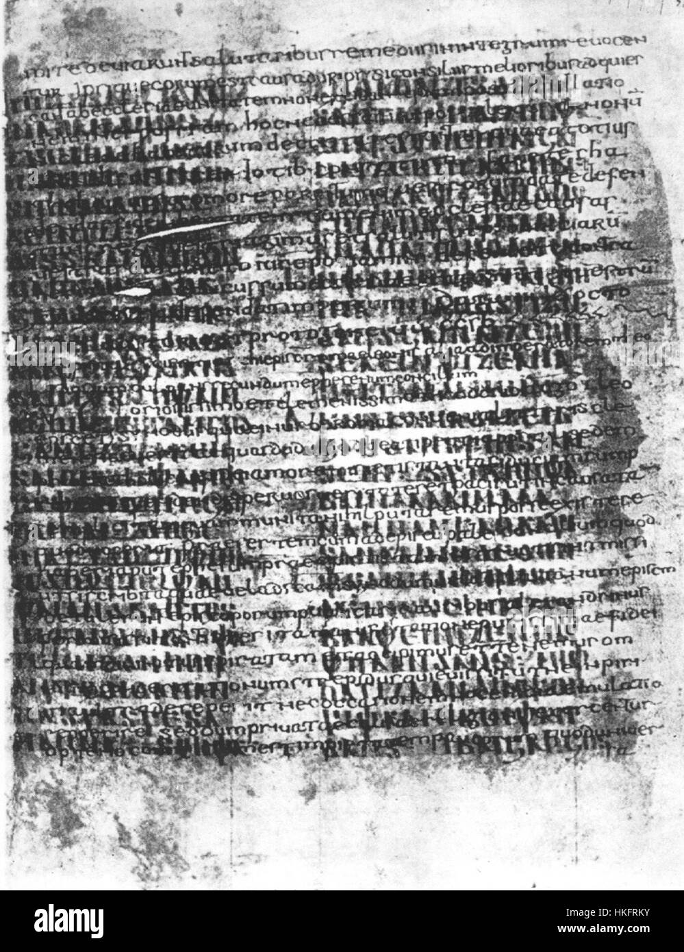 Le Codex Vaticanus Latinus 5750 est un manuscrit médiéval qui fournit un aperçu significatif des textes chrétiens primitifs et de la littérature latine. Sa valeur historique réside dans la préservation des savoirs anciens et des écrits religieux. Banque D'Images