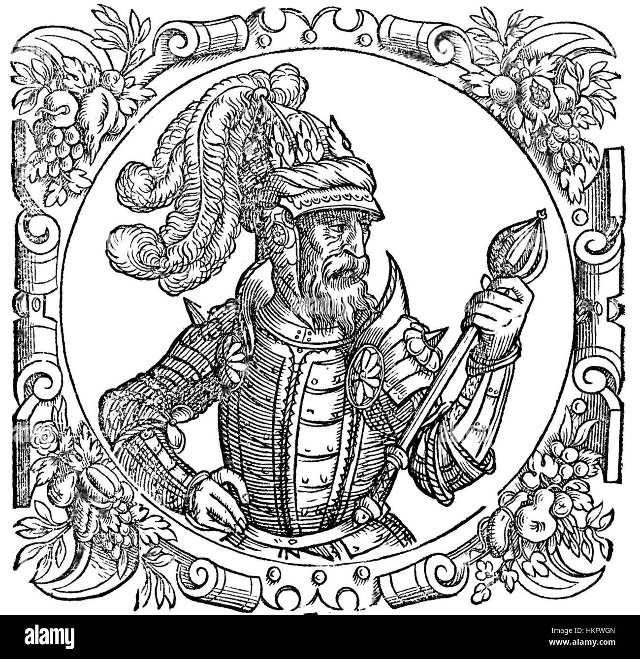 Cette œuvre du XVIIe siècle représente *Leszek II*, le roi polonais, dans le cadre du *Sarmatiae Evropeae Descriptio*. La pièce est une représentation historique des dirigeants d'Europe de l'est dans le contexte de l'influence sarmate en Europe au moyen âge. Banque D'Images