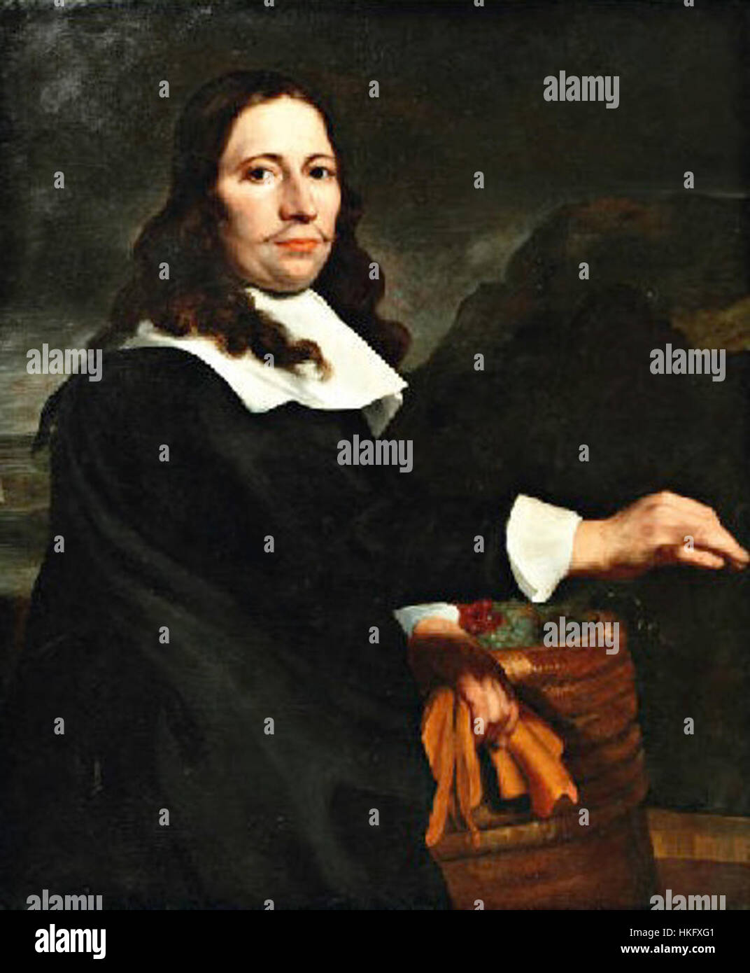 Portrait de Simon van der Stel, administrateur colonial néerlandais et premier gouverneur de la colonie du Cap en Afrique du Sud. Son leadership a joué un rôle crucial dans le développement précoce de la colonie, en particulier dans l'agriculture et le commerce. Banque D'Images