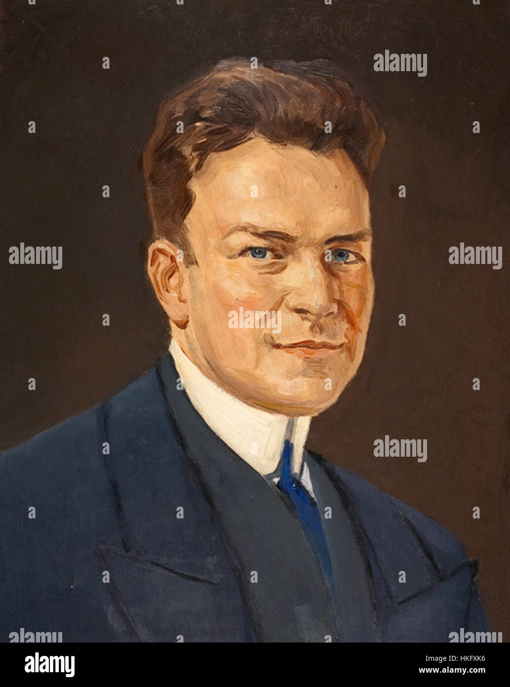 L'autoportrait de Roy C. Gamble est un exemple frappant de son style artistique, capturant sa réflexion personnelle et les techniques qu'il a employées dans ses œuvres d'art au cours du XXe siècle. Banque D'Images