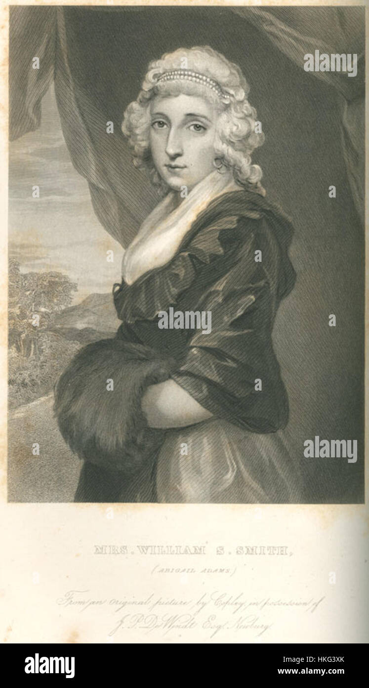 Le tableau intitulé Abigail représente une figure classique, probablement basée sur le personnage biblique connu pour sa sagesse et sa diplomatie. L'œuvre met en valeur son attitude serrée et sa tenue élégante, capturée dans un style de peinture à l'huile. Banque D'Images