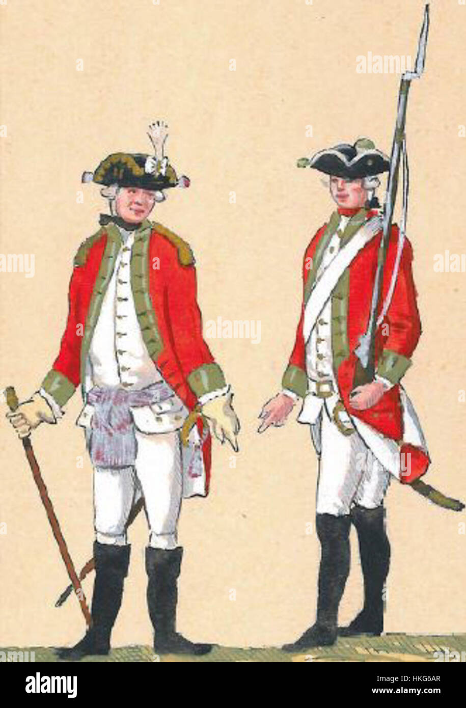 La peinture du 41e régiment d'infanterie (Czapskiego) présente des soldats en uniforme, probablement du début du XIXe siècle. L'œuvre d'art capture la tenue militaire du régiment et leur rôle dans les campagnes militaires historiques, reflétant l'histoire militaire polonaise. Banque D'Images