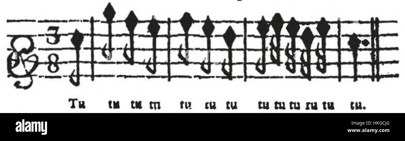 Cette œuvre, intitulée 'Hotteterre 27 4', représente une composition musicale classique ou une figure historique associée à la famille Hotteterre, remarquable pour ses contributions à la musique ancienne et à la fabrication d'instruments à vent pendant la période baroque. Banque D'Images
