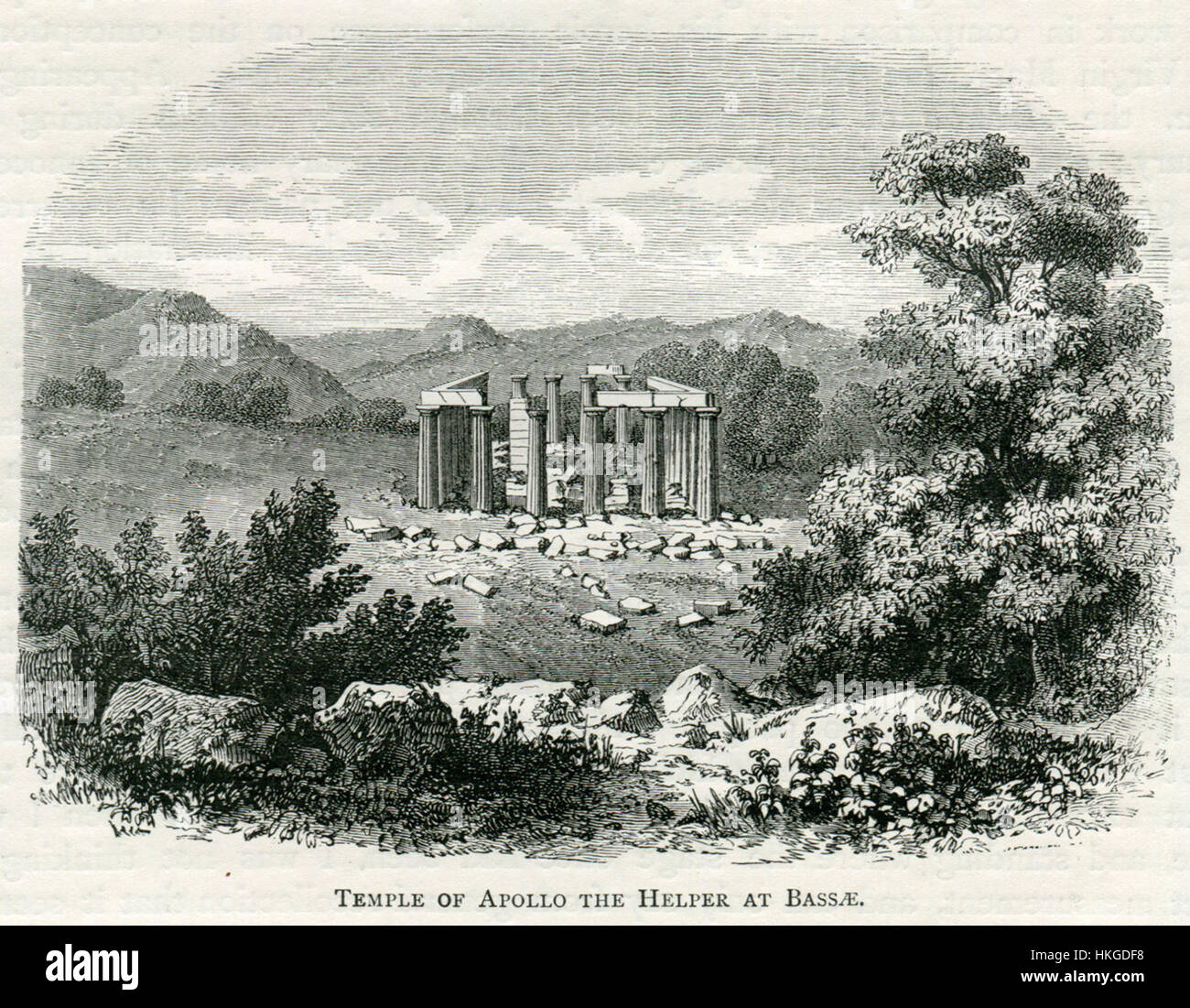 Le temple d'Apollon à Bassae Helper Mahaffy John Pentland 1890 Banque D'Images
