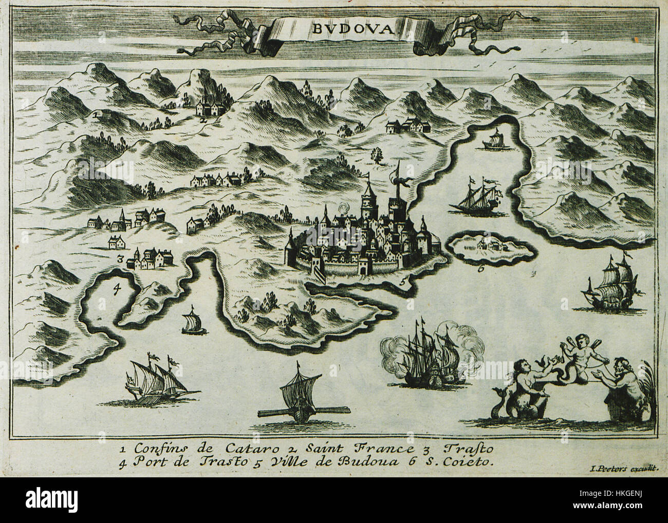 Cette peinture de Jacob Peeters de 1690 représente la grandeur architecturale d'un bâtiment conçu par l'artiste. L'œuvre met en valeur les détails complexes et le style baroque typique de la fin du XVIIe siècle en Europe Banque D'Images