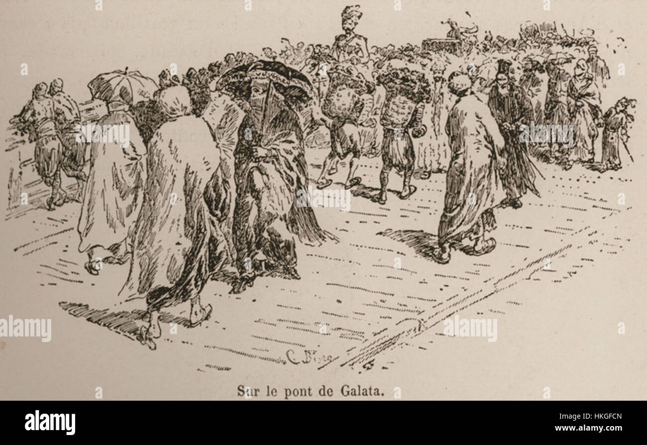 Sur le pont de Galata De Amicis Edmondo 1883 Banque D'Images