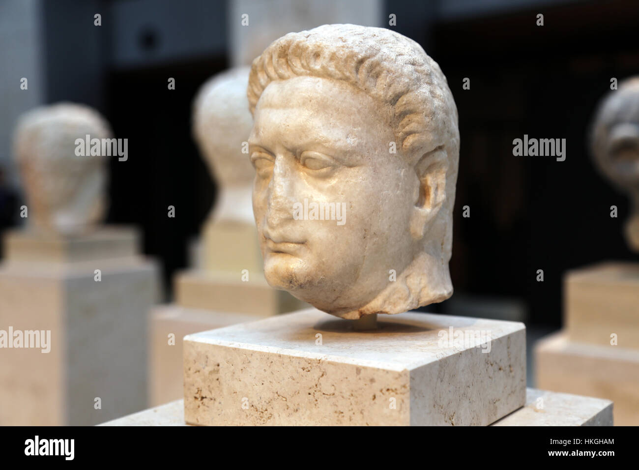 L'empereur romain Domitien, de 81 à 96. En. 88-96. Italica (Santiponce, Séville), Espagne. La dynastie des Flaviens. Banque D'Images