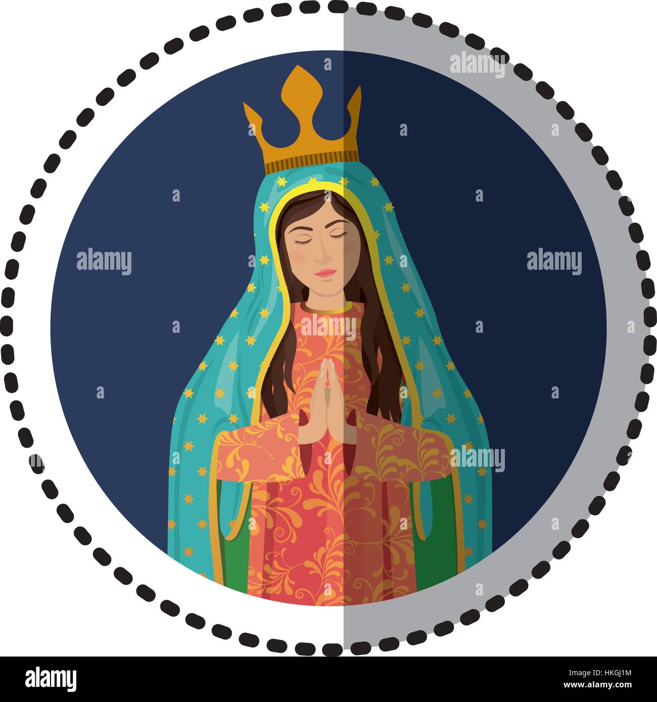 Sainte Vierge Marie icon vector illustration graphic design Illustration de Vecteur