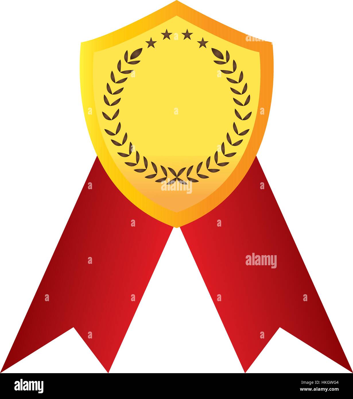 Médaille d'or isolées Illustration de Vecteur