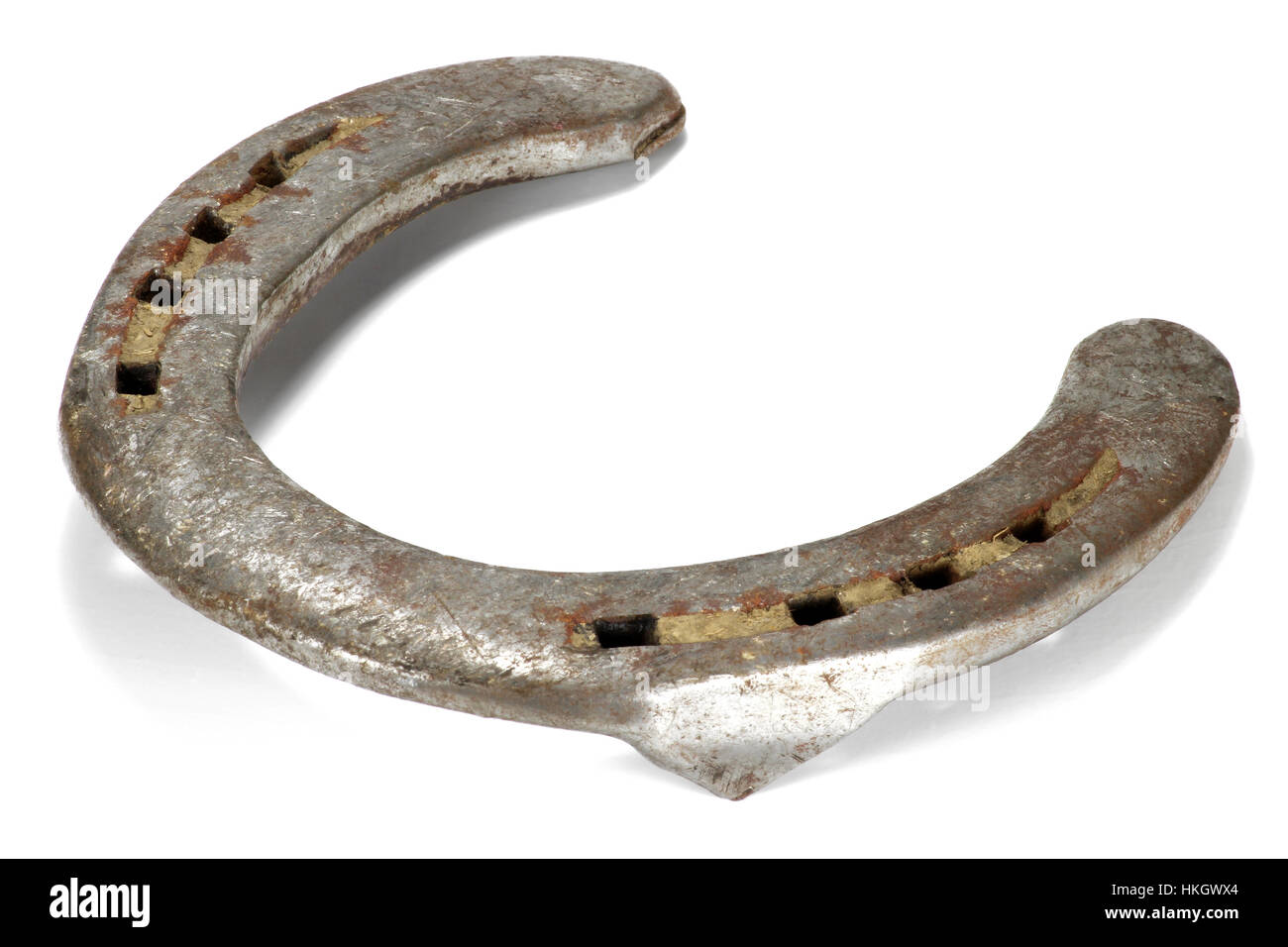 Horseshoe isolé sur fond blanc Banque D'Images