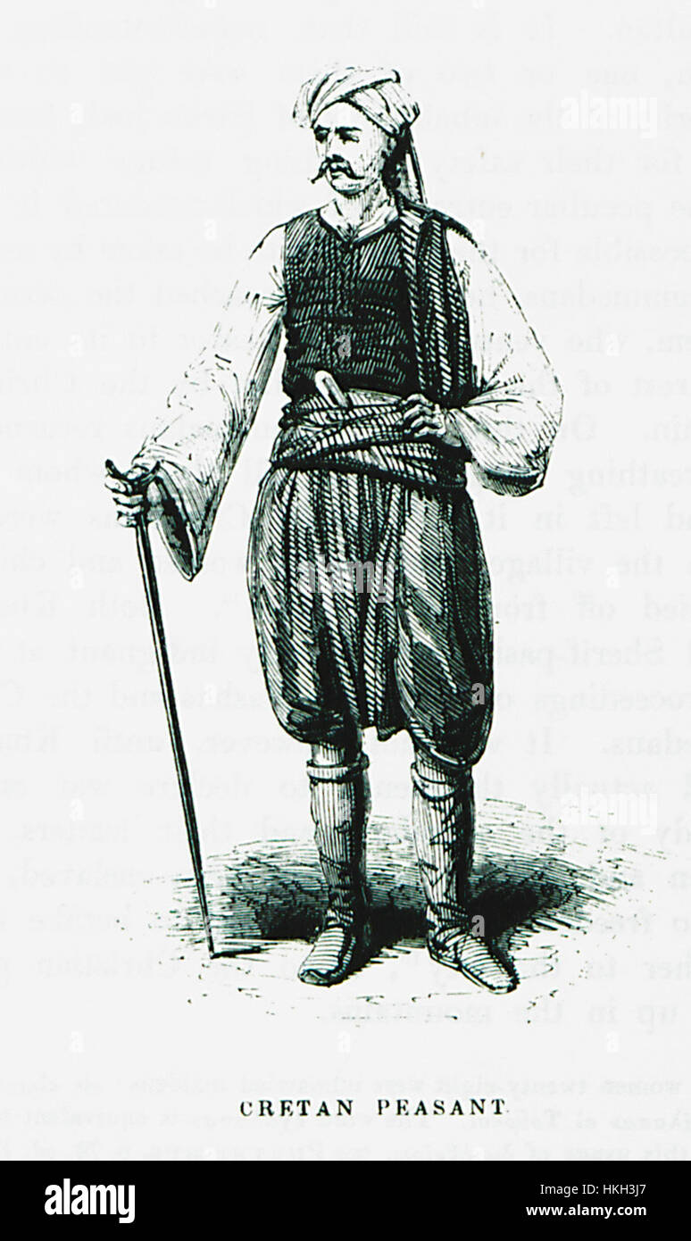 Paysan crétois Pashley Robert 1837 Banque D'Images