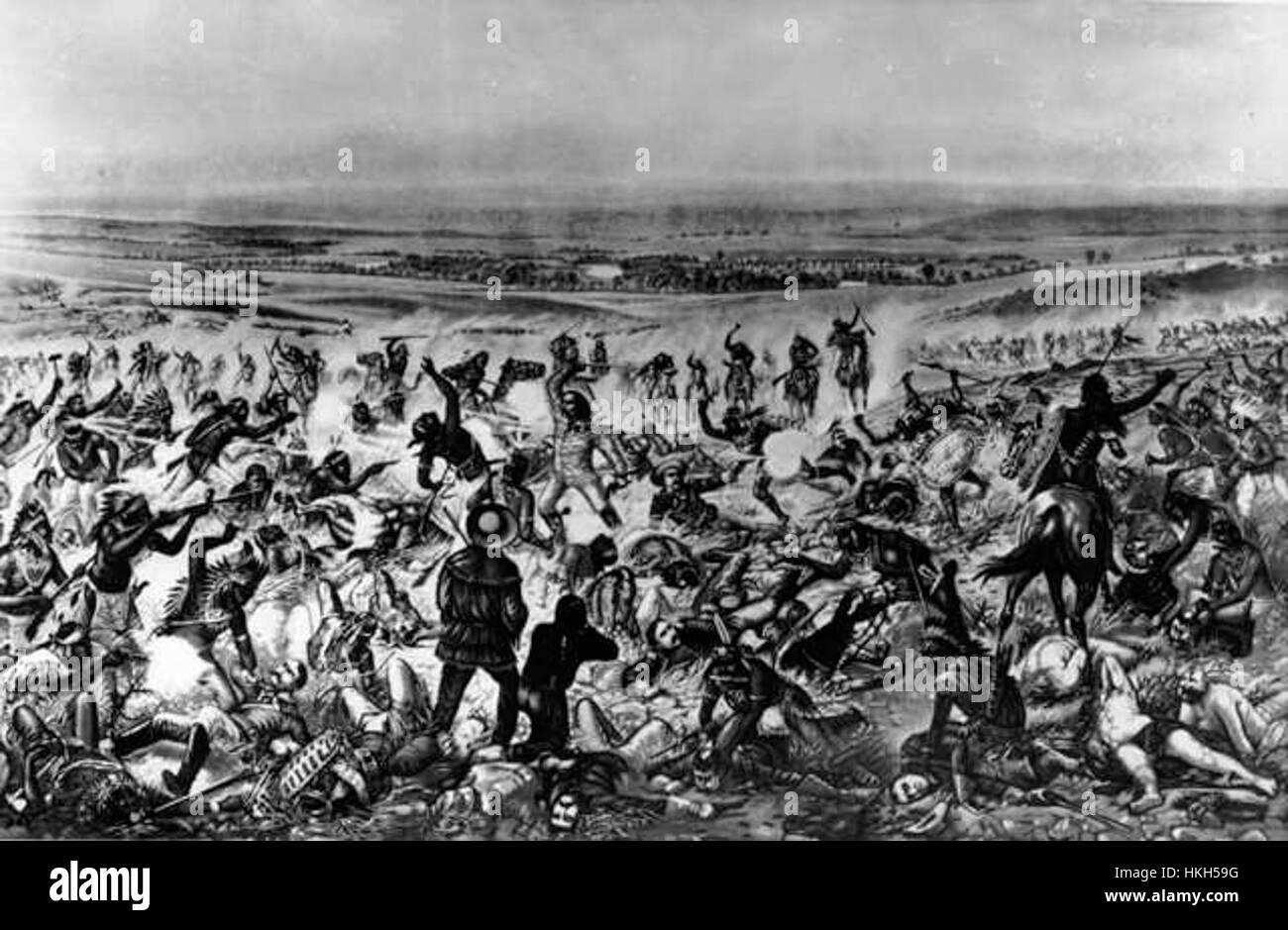 Custer's last stand peinture Banque D'Images