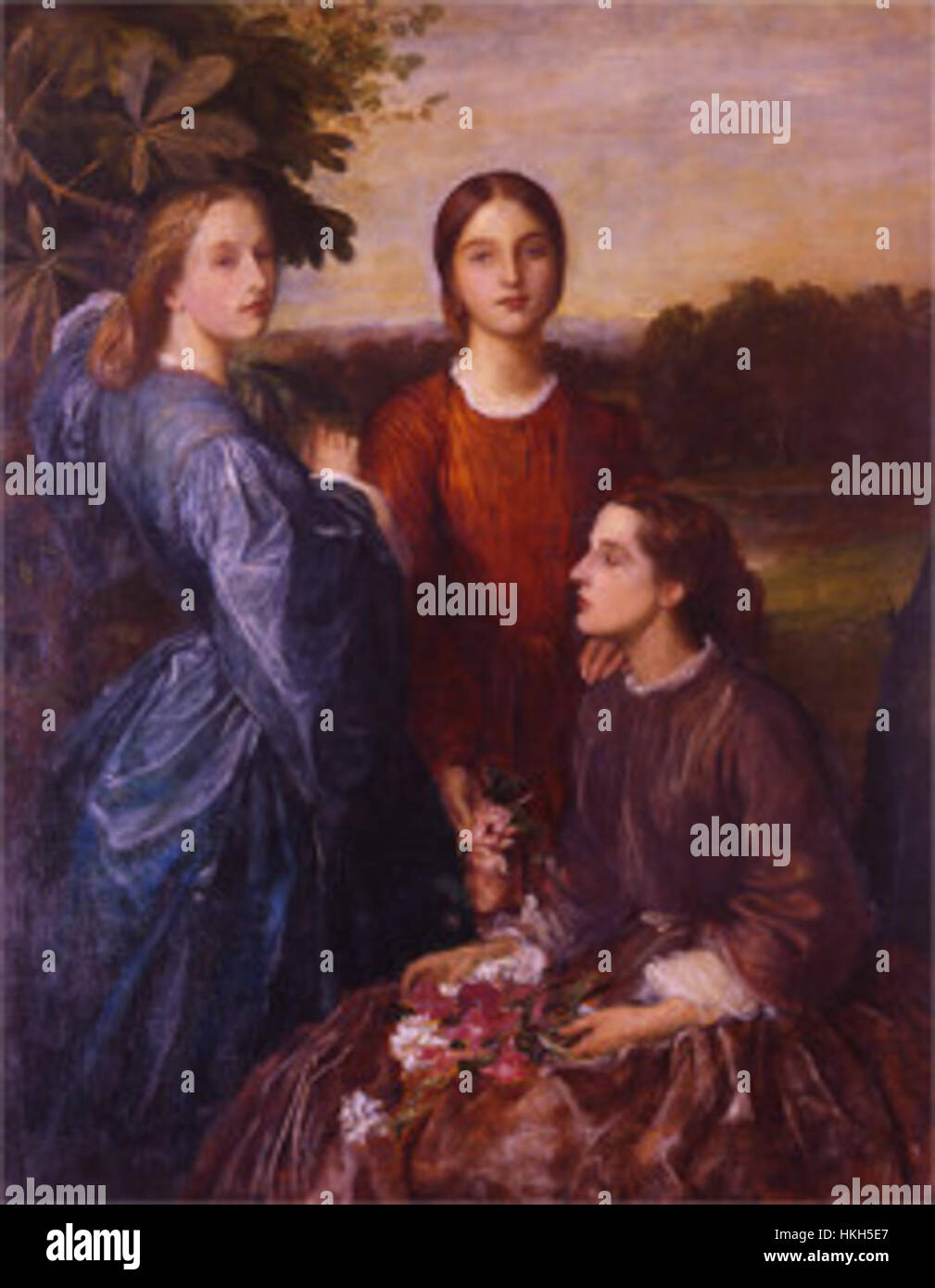 Portrait de Lady Constance Talbot, marquise de Lothian avec ses soeurs lady Adelaide et lady Gertrude Banque D'Images