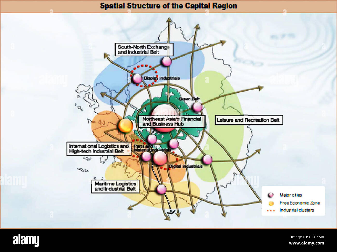 Structure spatiale de la capitale nationale Banque D'Images