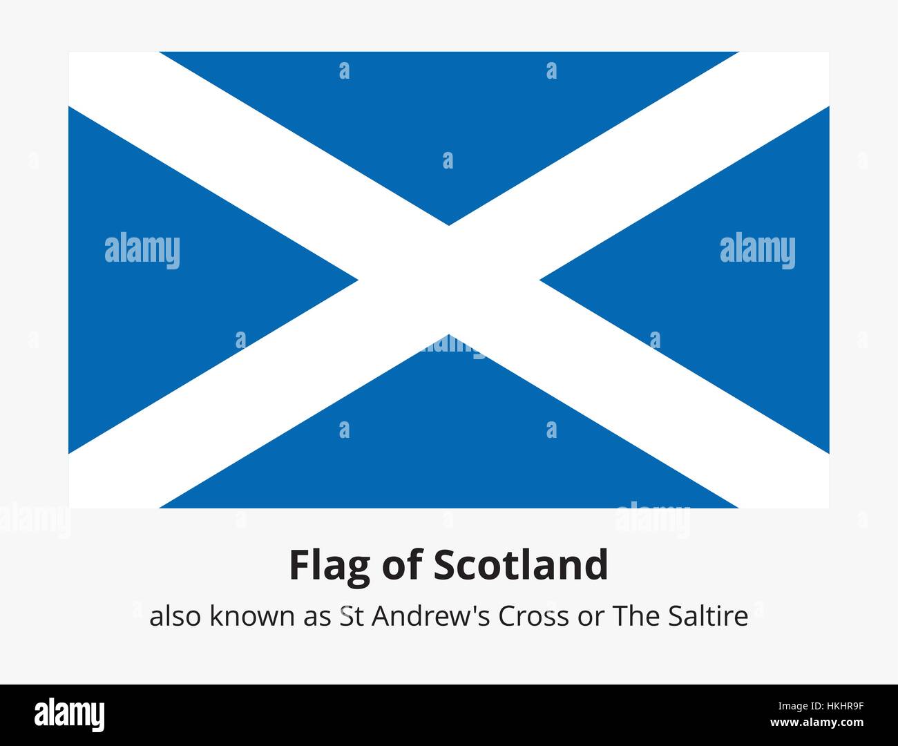 Drapeau de l'Écosse a également connu sous le nom de St Andrews croix ou le sautoir Illustration de Vecteur
