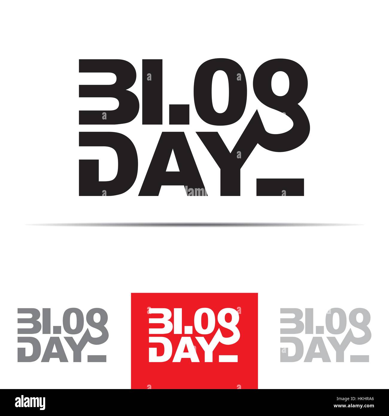 Blog Day sign. Le mot blog est associé avec les chiffres de 3108 - 31 août, date de la blog day. Vector illustration en format eps8. Illustration de Vecteur