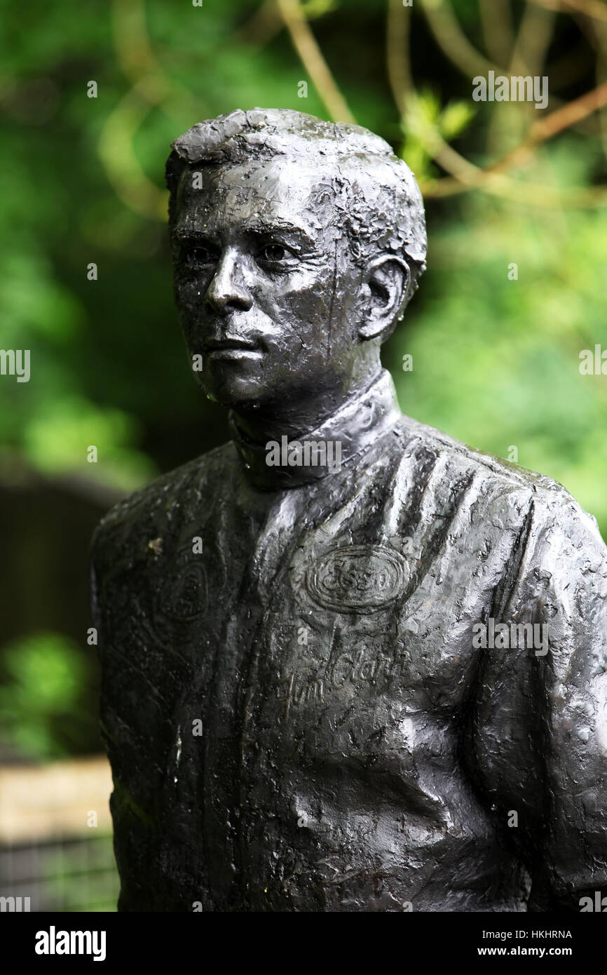Jim Clark Memorial statue à Kilmany Fife Ecosse Banque D'Images
