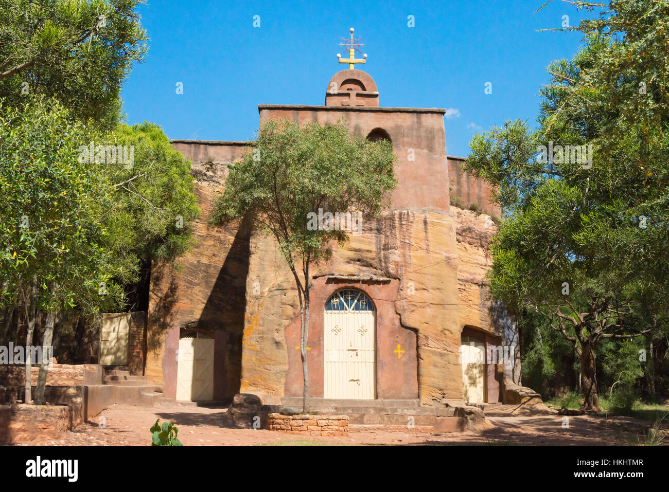 Mikael Imba Church, l'une des églises rupestres du Tigré, en Ethiopie Banque D'Images