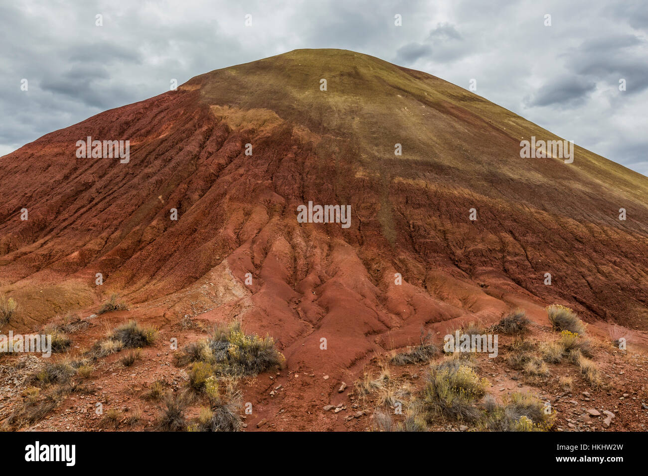 Ancient hill d'argile montmorillonite peint dans les collines de John Day Fossil jumeaux National Monument, Oregon, USA Banque D'Images