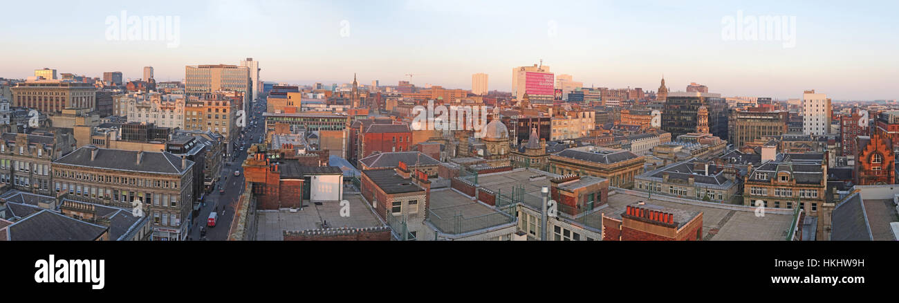 Panorama sur la ville de Glasgow, Strathclyde, Écosse, Royaume-Uni, G1 1QE vers George Square et l'est Banque D'Images