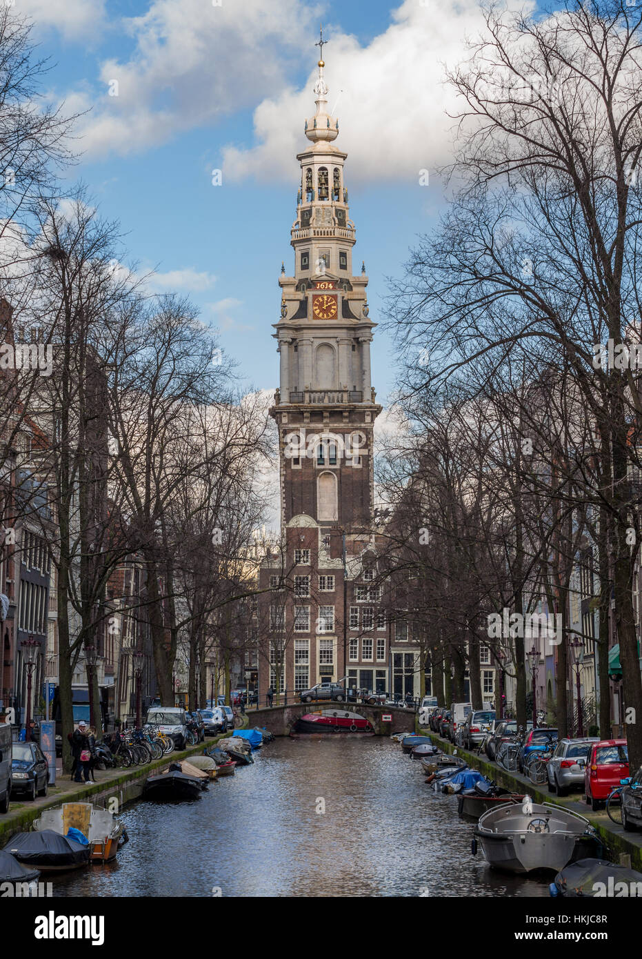 Une grande église à Amsterdam, Pays-Bas Banque D'Images