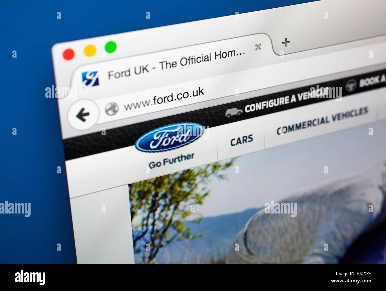 Londres, Royaume-Uni - 22 Octobre Octobre 2015 : La page d'accueil du site officiel de Ford Motor Company, le 22 octobre 2015. Banque D'Images