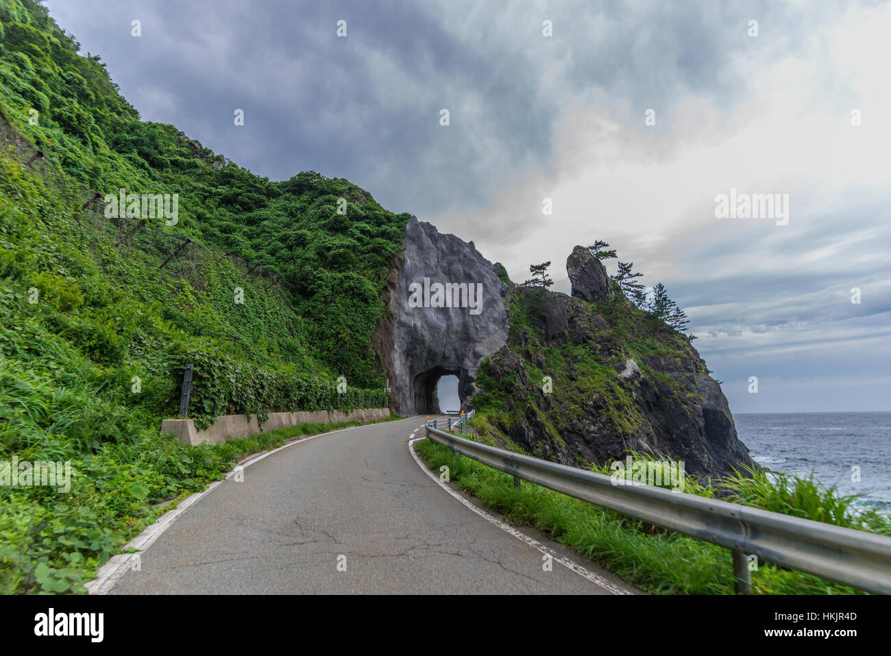 Le virage sur la Great Ocean Road, Japon Banque D'Images