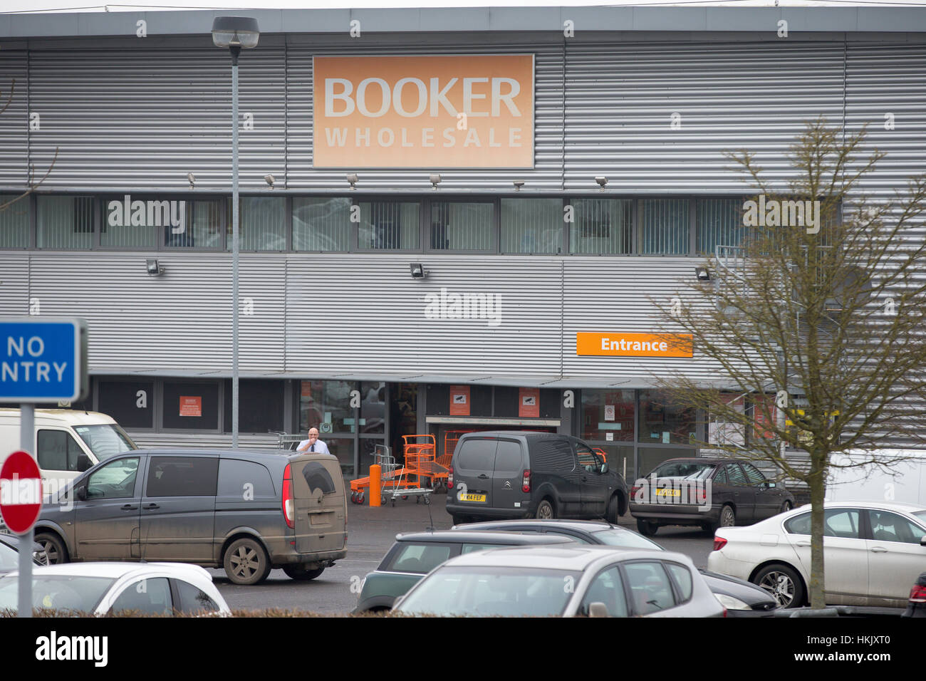 The UK's biggest grossiste alimentaire, Booker Groupe,cash and carry négoce centre à Cambridge. Banque D'Images