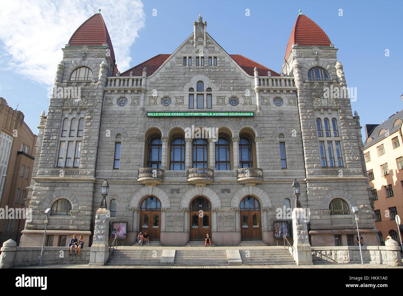 Street view, Finlande Helsinki Banque D'Images