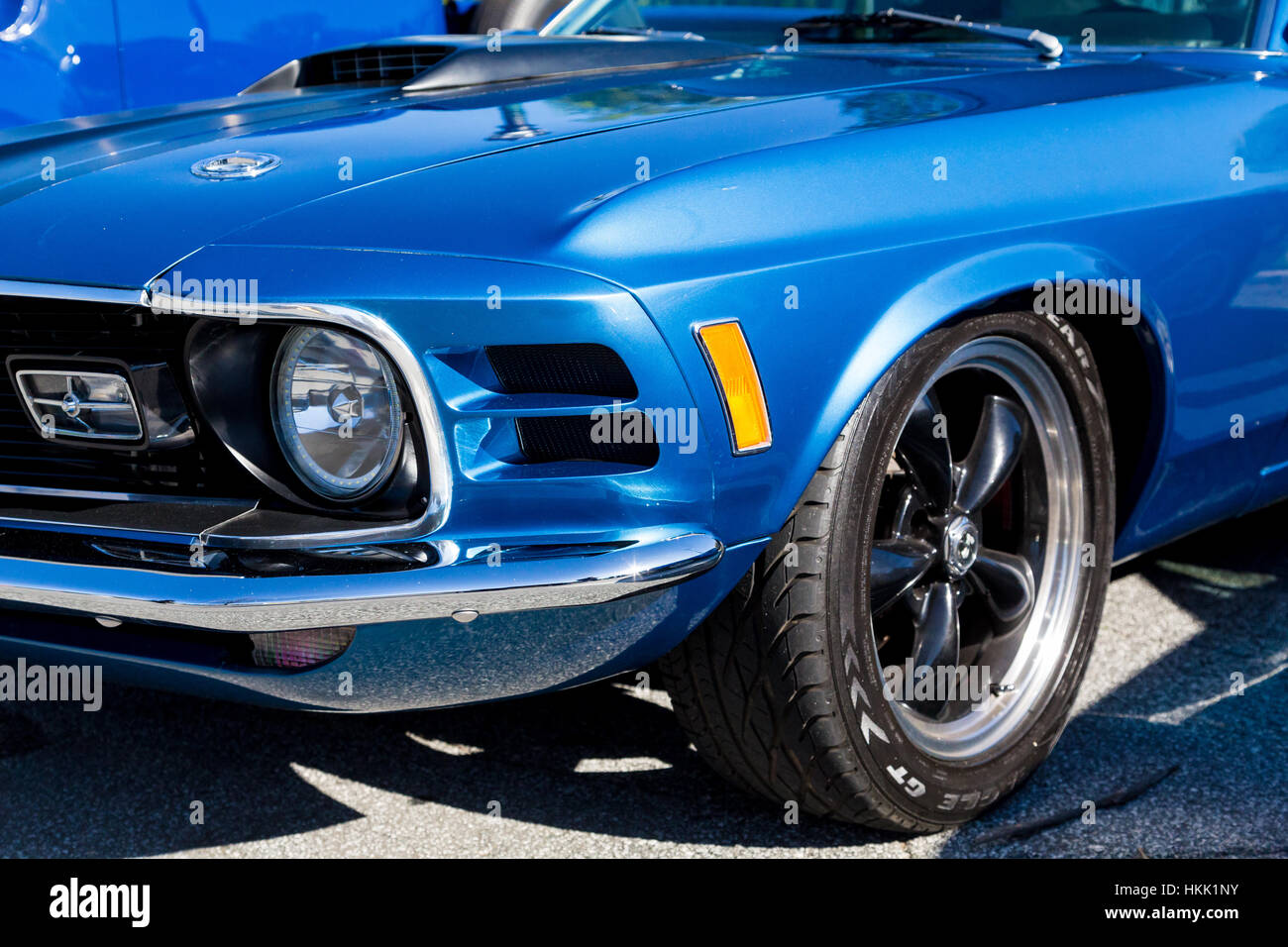 ATLANTA, GÉORGIE - Juillet 3, 2016 : La caféine et l'Octane est reconnu nationalement car show organisées chaque mois, affichant des centaines de voitures de muscle et classique Banque D'Images