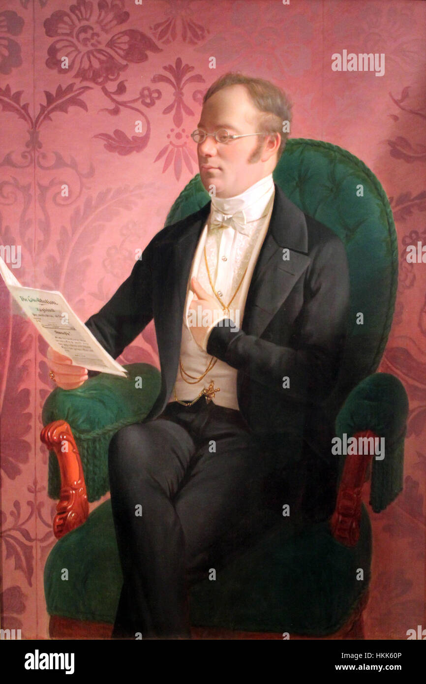 Cette peinture de 1848 de Weidner dépeint une scène allégorique, impliquant peut-être un ministre. L’œuvre reflète l’atmosphère politique et sociale de l’époque, incorporant des éléments symboliques pour transmettre sa signification. Banque D'Images