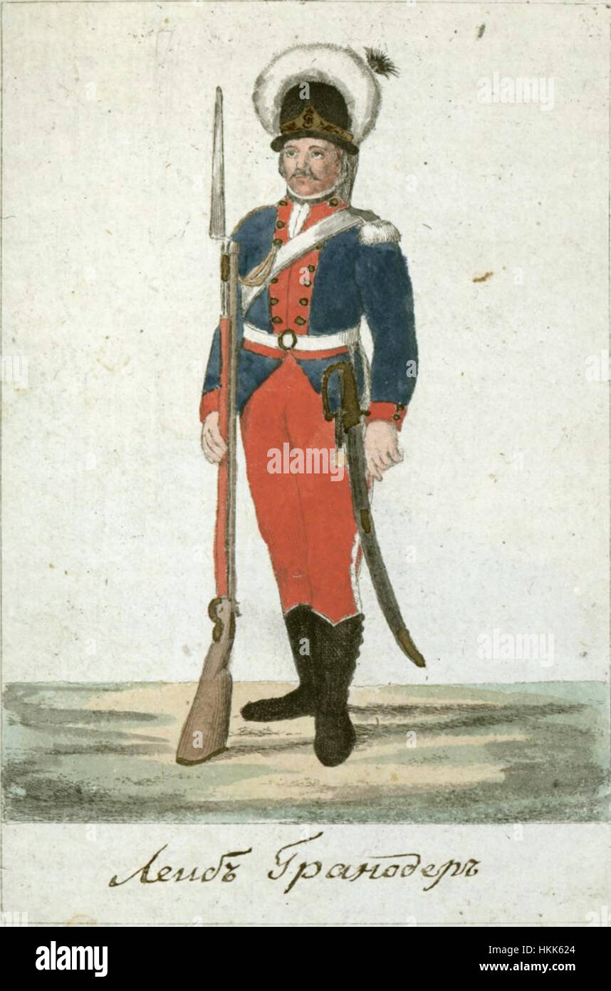 57. Régiment de grenadiers de la vie 1793 von Lude Banque D'Images