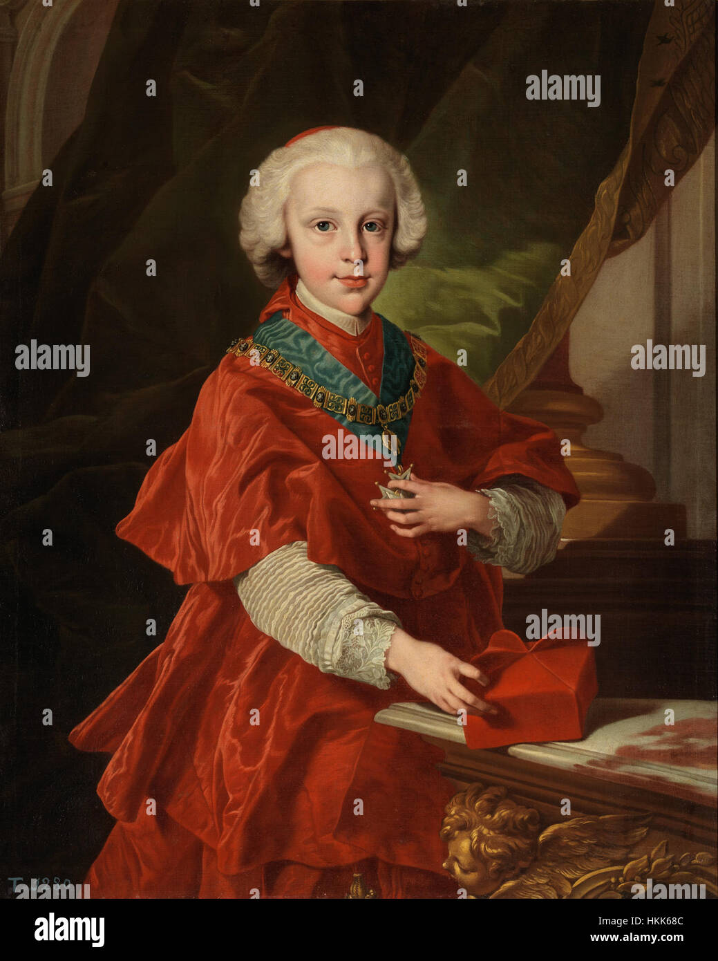 Ce portrait de Louis Michel van Loo représente l'Infant Don Luis d'Espagne, archevêque de Tolède et primat d'Espagne. La peinture à l'huile capture son rôle digne dans l'église et la monarchie espagnoles au XVIIIe siècle, soulignant son importance noble et ecclésiastique. Banque D'Images Ce portrait de Louis Michel van Loo représente l'Infant Don Luis d'Espagne, archevêque de Tolède et primat d'Espagne. La peinture à l'huile capture son rôle digne dans l'église et la monarchie espagnoles au XVIIIe siècle, soulignant son importance noble et ecclésiastique. Banque D'Images