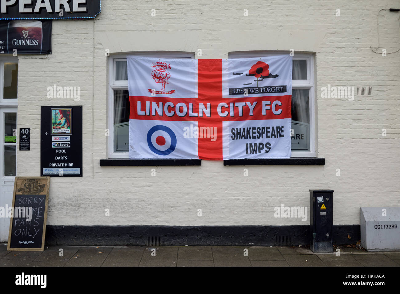 Lincoln City Football Supporters Photo Stock - Alamy