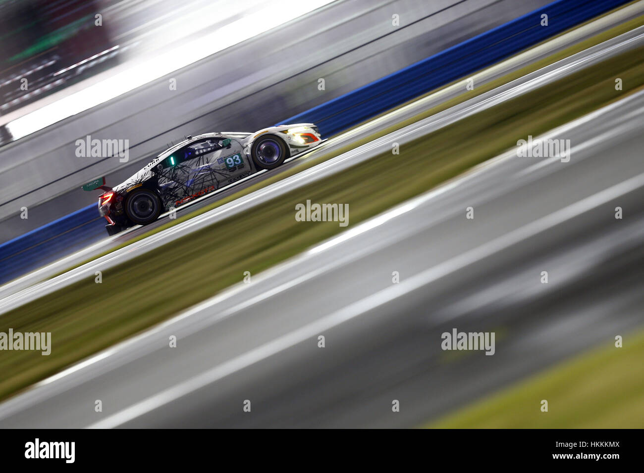 Daytona Beach, USA. 29 janvier, 2017. Michael Shank Racing l'Acura NSX GT3 à travers la tourne à la Rolex 24 à Daytona International Speedway au à Daytona Beach, en Floride. Crédit : Chris Owens Asp Inc/ASP/ZUMA/Alamy Fil Live News Banque D'Images