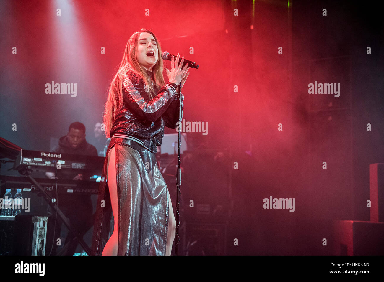 Manchester, UK. 29 janvier, 2017. Jojo se produit en concert à l'académie 2, Manchester sur son titre Mad Love UK tour. Crédit : Gary Mather/Alamy Live News Banque D'Images