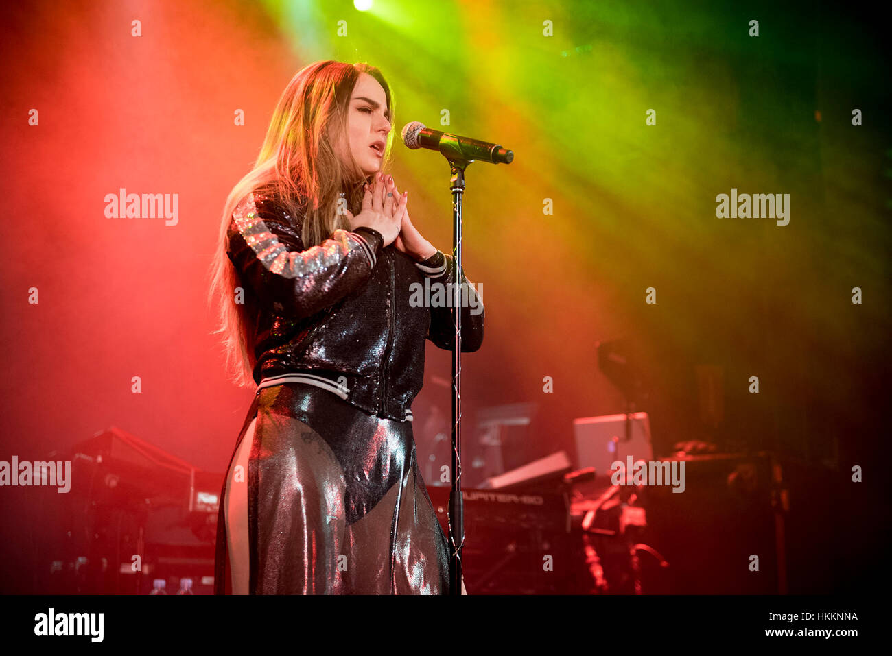 Manchester, UK. 29 janvier, 2017. Jojo se produit en concert à l'académie 2, Manchester sur son titre Mad Love UK tour. Crédit : Gary Mather/Alamy Live News Banque D'Images