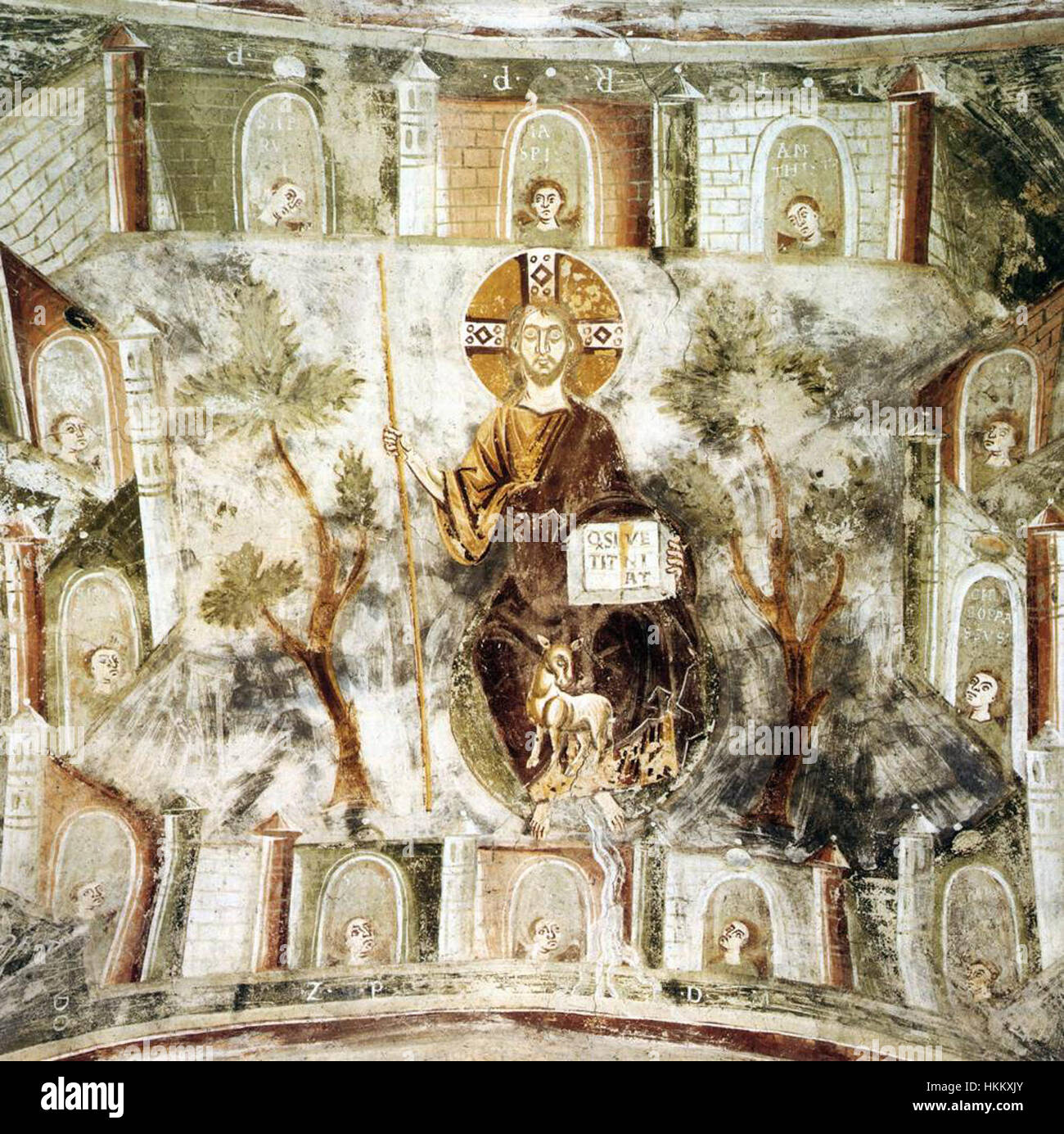 La « Jérusalem céleste » est une peinture du XIe siècle qui représente une représentation symbolique et divine de la ville sainte de Jérusalem. Il reflète des thèmes religieux médiévaux et la vision chrétienne de l'au-delà. Banque D'Images