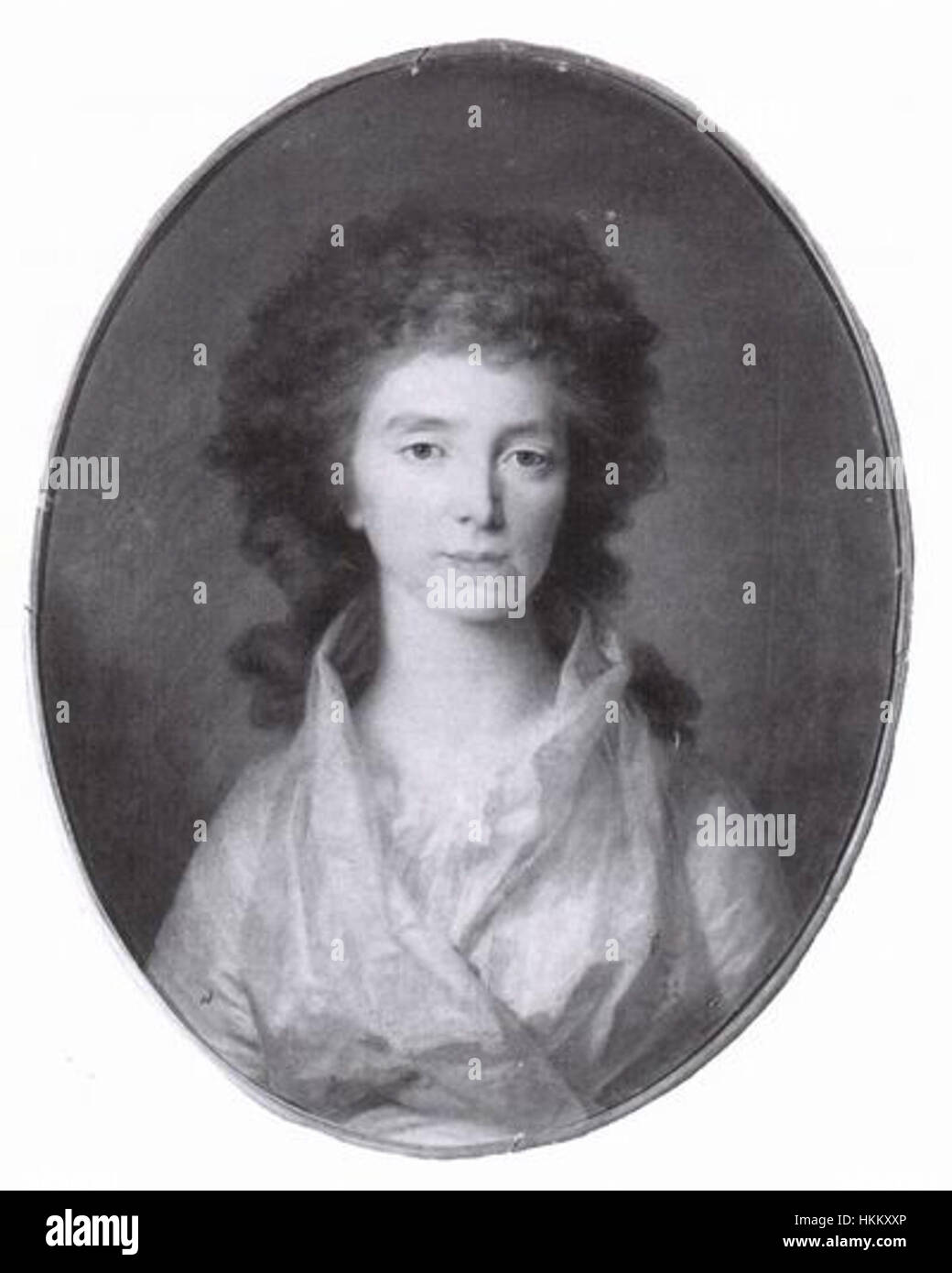 '1757 Louise-01' est un portrait historique de l'année 1757, représentant probablement un personnage important du milieu du XVIIIe siècle. La pièce représente le style portrait classique de l'époque, avec un accent sur les vêtements et les traits du visage. Banque D'Images