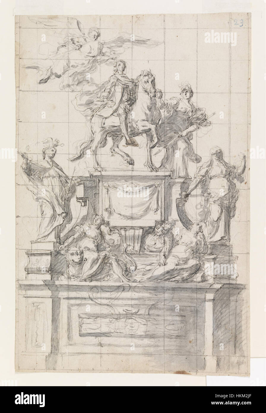 Baldassare De Caro - Conception d'un monument à l'empereur Charles VI de Naples - Google Art Project Banque D'Images