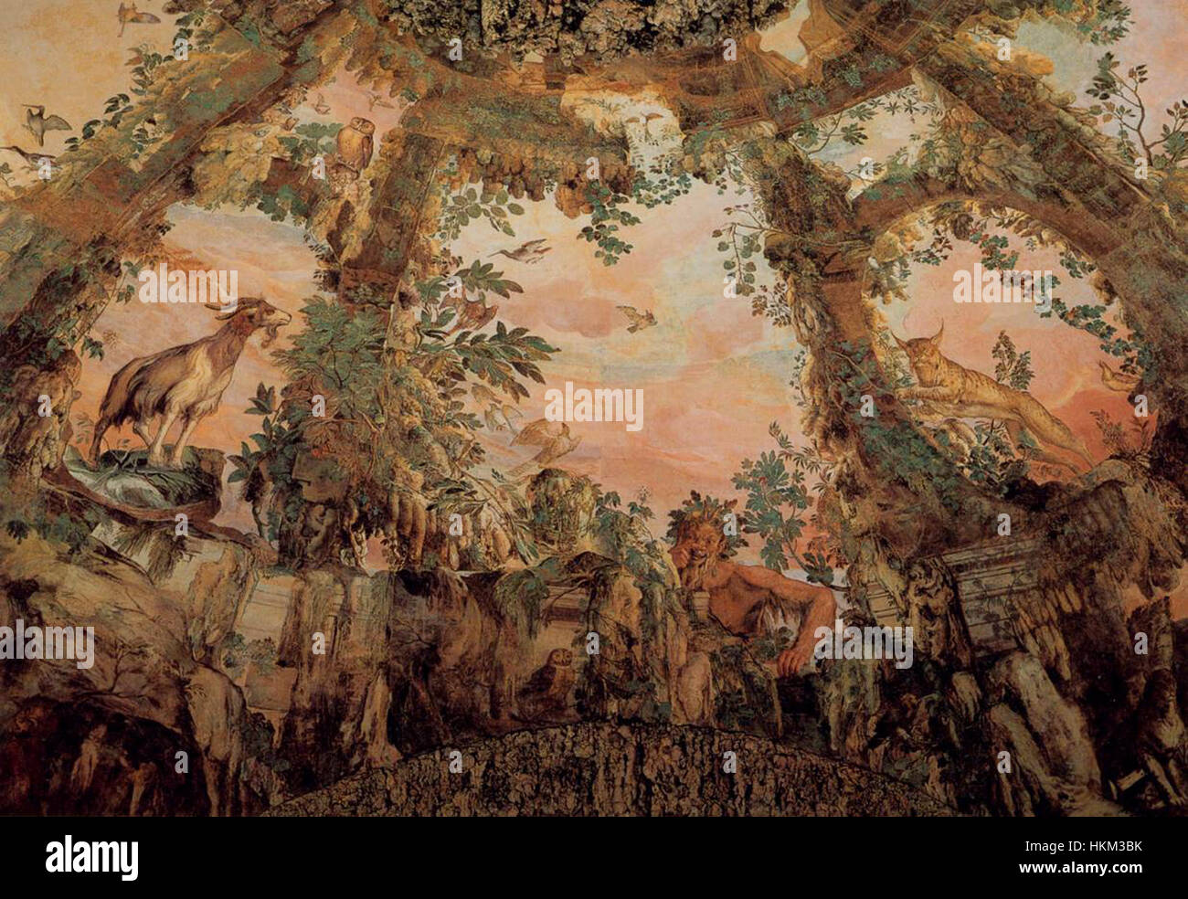 Bernardino Poccetti - fresque au plafond - WGA17987 Banque D'Images