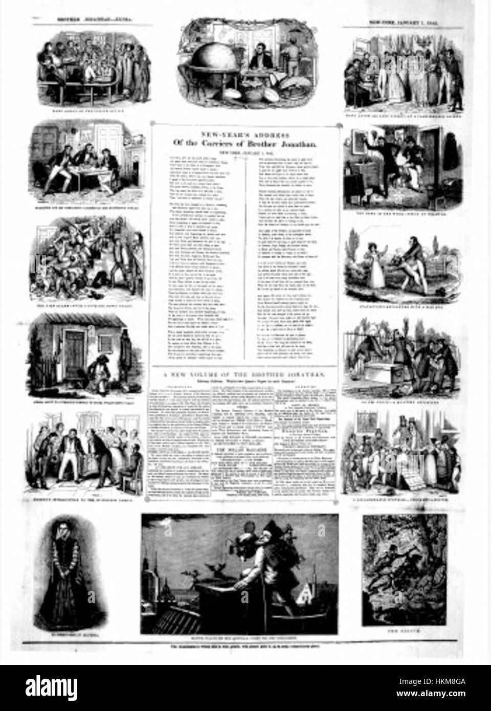 1841 NewYearsAddress BrotherJonathan byDCJohnston Transporteurs et Roberts Banque D'Images