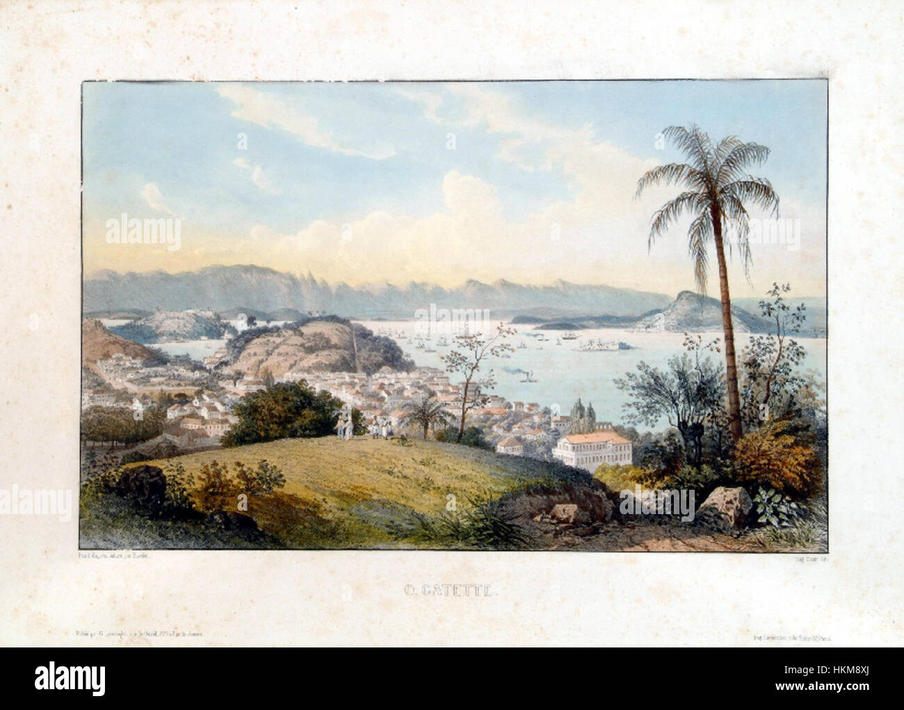 'O Catete' est une peinture de paysage de l'artiste suisse Abraham Louis Buvelot. Il représente la beauté tropicale luxuriante de la région de Catete à Rio de Janeiro, capturant le paysage naturel du Brésil du XIXe siècle. Banque D'Images