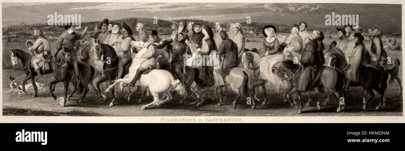 Après Th Stothard, le pèlerinage à Canterbury, engr Louis Schiavonetti & James Heath 1809-17 cropped Banque D'Images