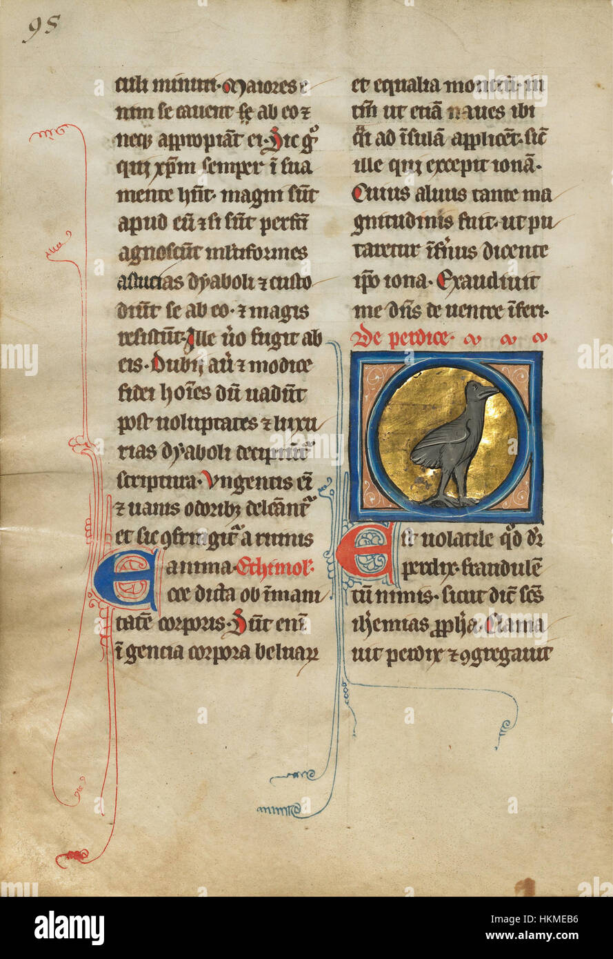 Cette œuvre représente une perdrix, un oiseau que l'on trouve couramment en Europe et dans certaines parties de l'Asie. La peinture met l'accent sur la beauté naturelle de l'oiseau et les traits délicats, capturés dans les détails complexes par l'artiste. Banque D'Images