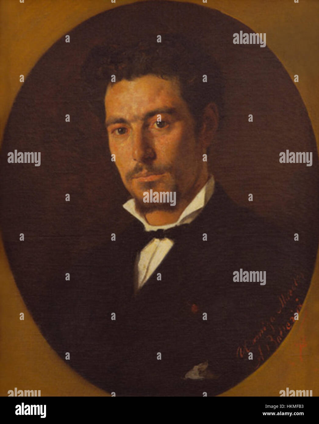 Augusto Ballerini - Retrato de Lucio Morales Correa, 1878 Banque D'Images